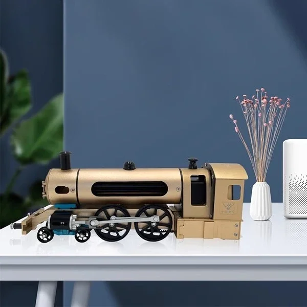 Saturn culture two-wheel steam train engine model assembly toy