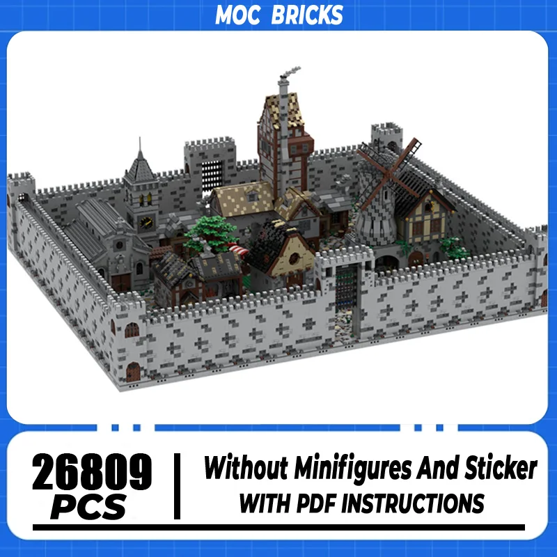 

Medieval Castle Model Moc Building Blocks Medieval Modulars Bundle Model Technology Bricks DIY Assembly Construstion Toys Gifts