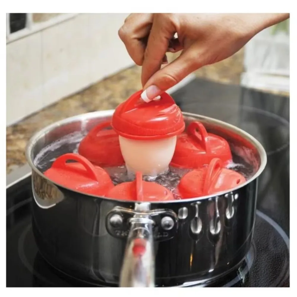 Silicone Egg Cooker Poachers Non-stick Silicone Boiled Eggs Kitchen Gadgets Baking Mold Cooking Cooker Separator