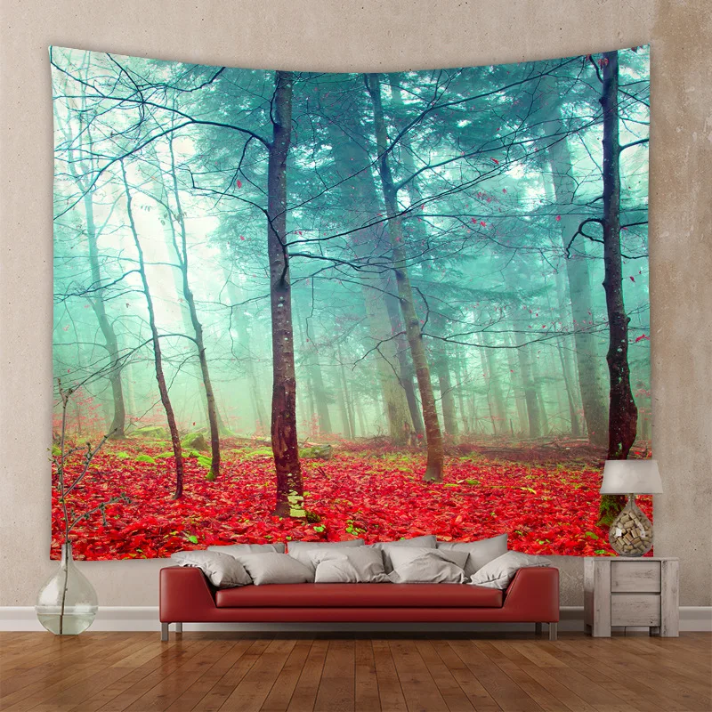 Forest Tree Of Life Decorative Wall Tapestry Landscapes Room Aesthetic Children's Bohemian Home Decoration Art Hanging Scene