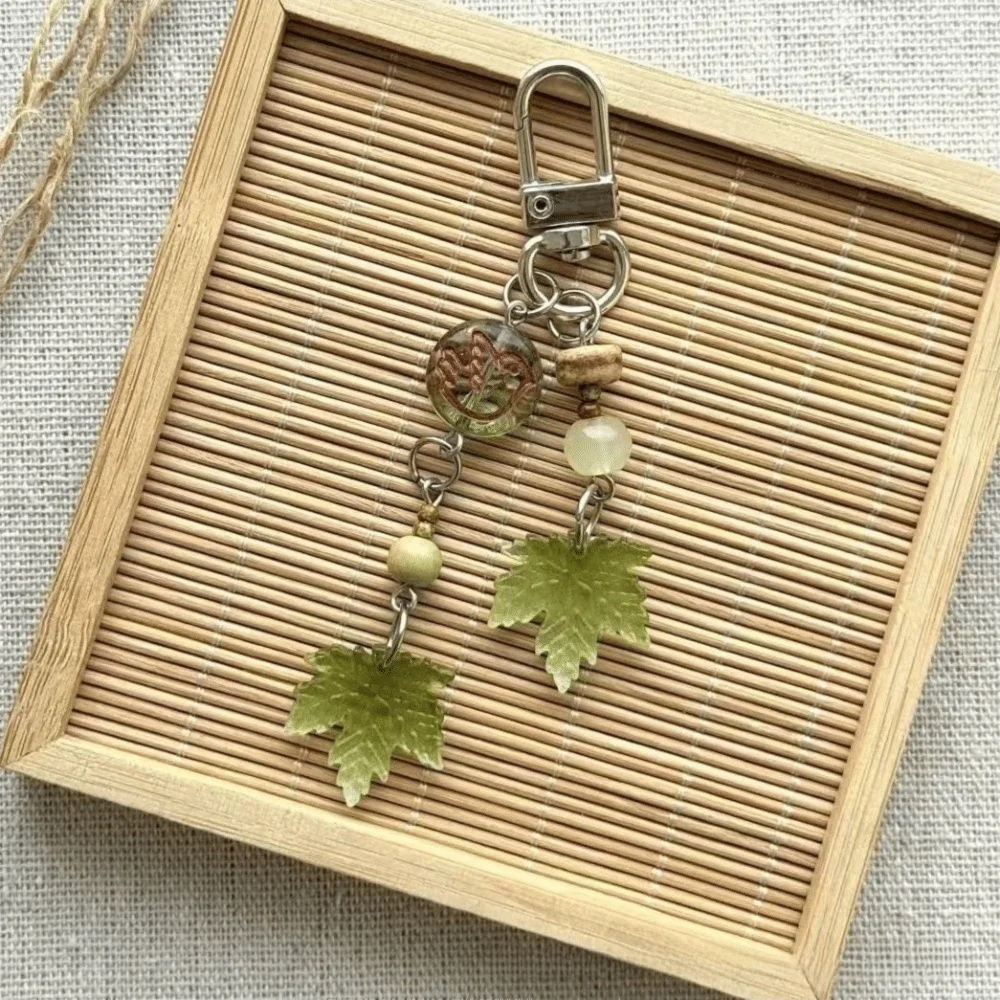 Autumn Maple Leaf Maple Leaf Keychain Simple Versatile Mobile Pendant Chinese Style Personalized Maple Leaf Pendant Gift