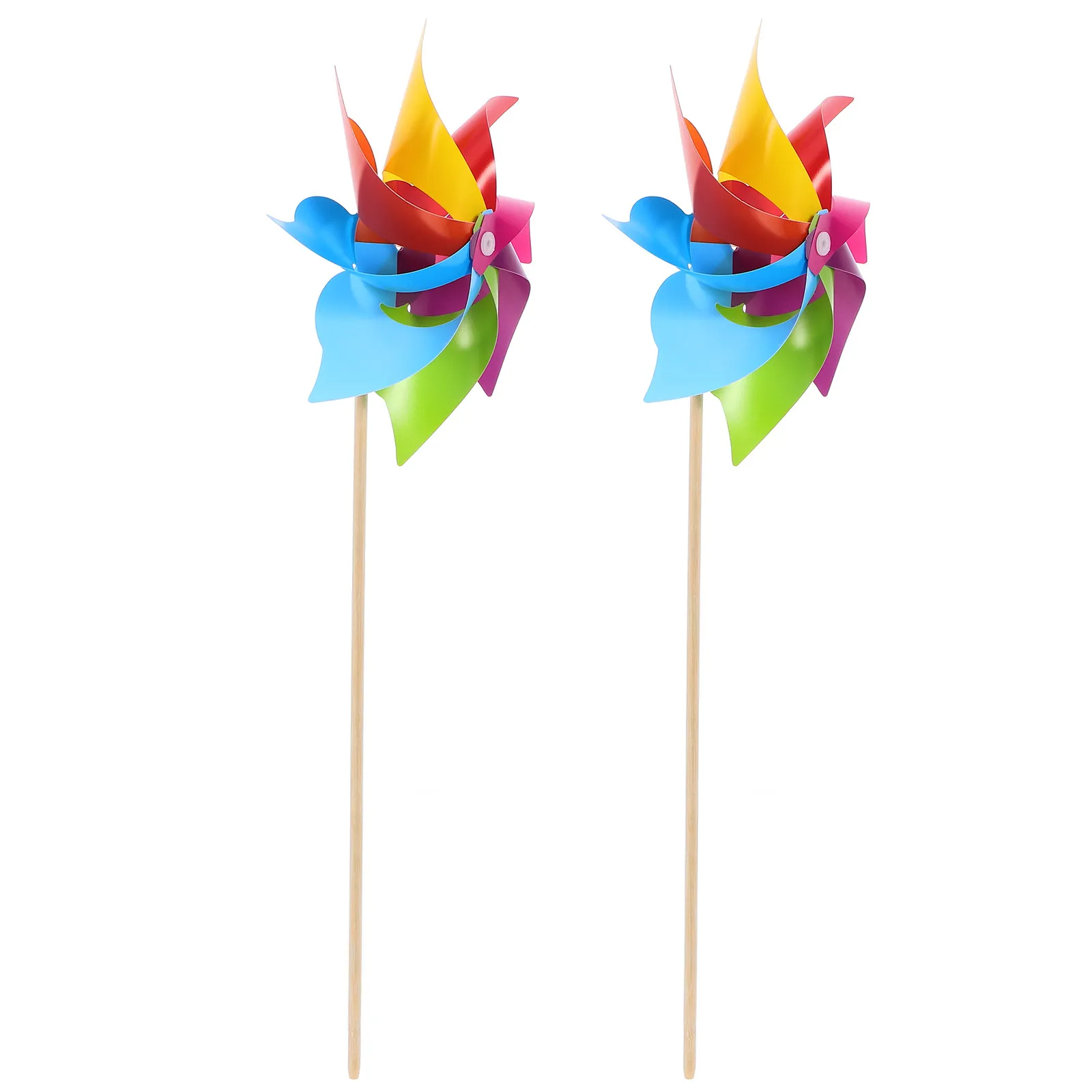 2 pcs Colorful Outdoor Wind Spinners – Decorative Garden Pinwheels for Yard & Patio