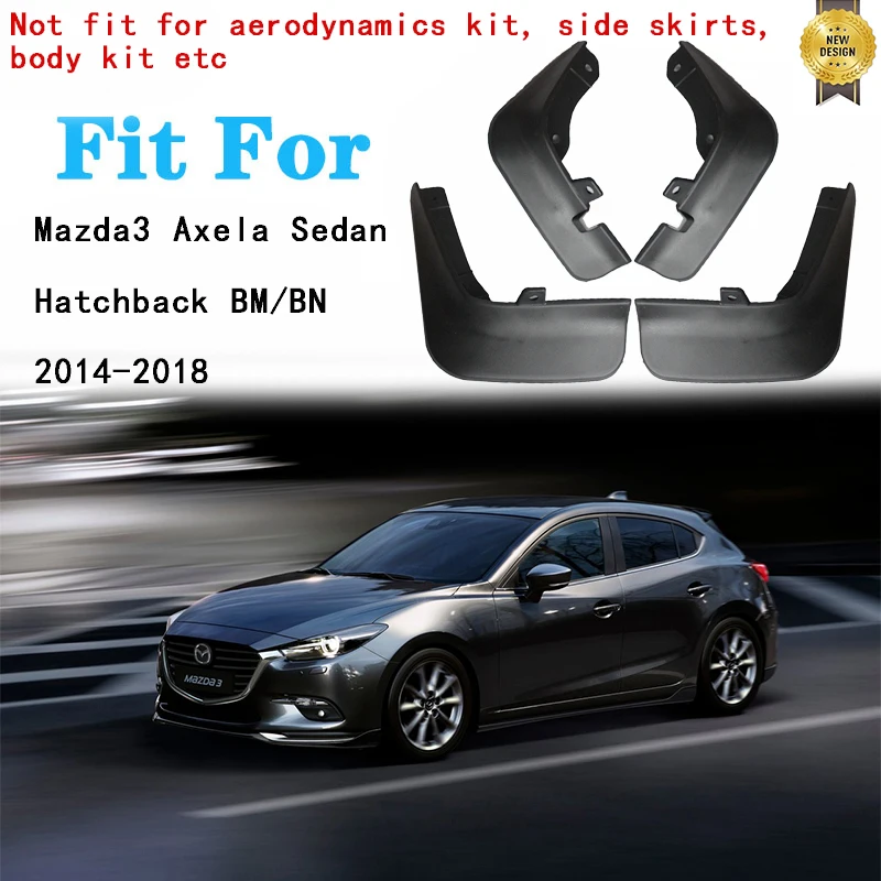 Car Mud Flaps For Mazda3 BM BN Mazda 3 Axela Sedan Hatchback Hatch M3 2014~2018 Car Mudguards Splash Guard Front Rear Fenders