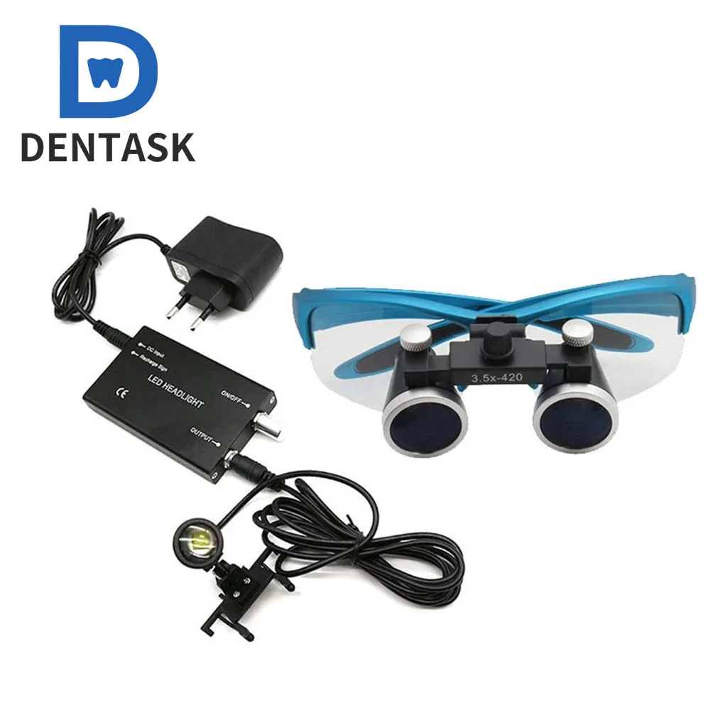 Dental Binoculars Magnifier 2.5X/3.5X Magnification Ultra-lightweight Dental Loupes Optical Glass for Surgery Odontologia