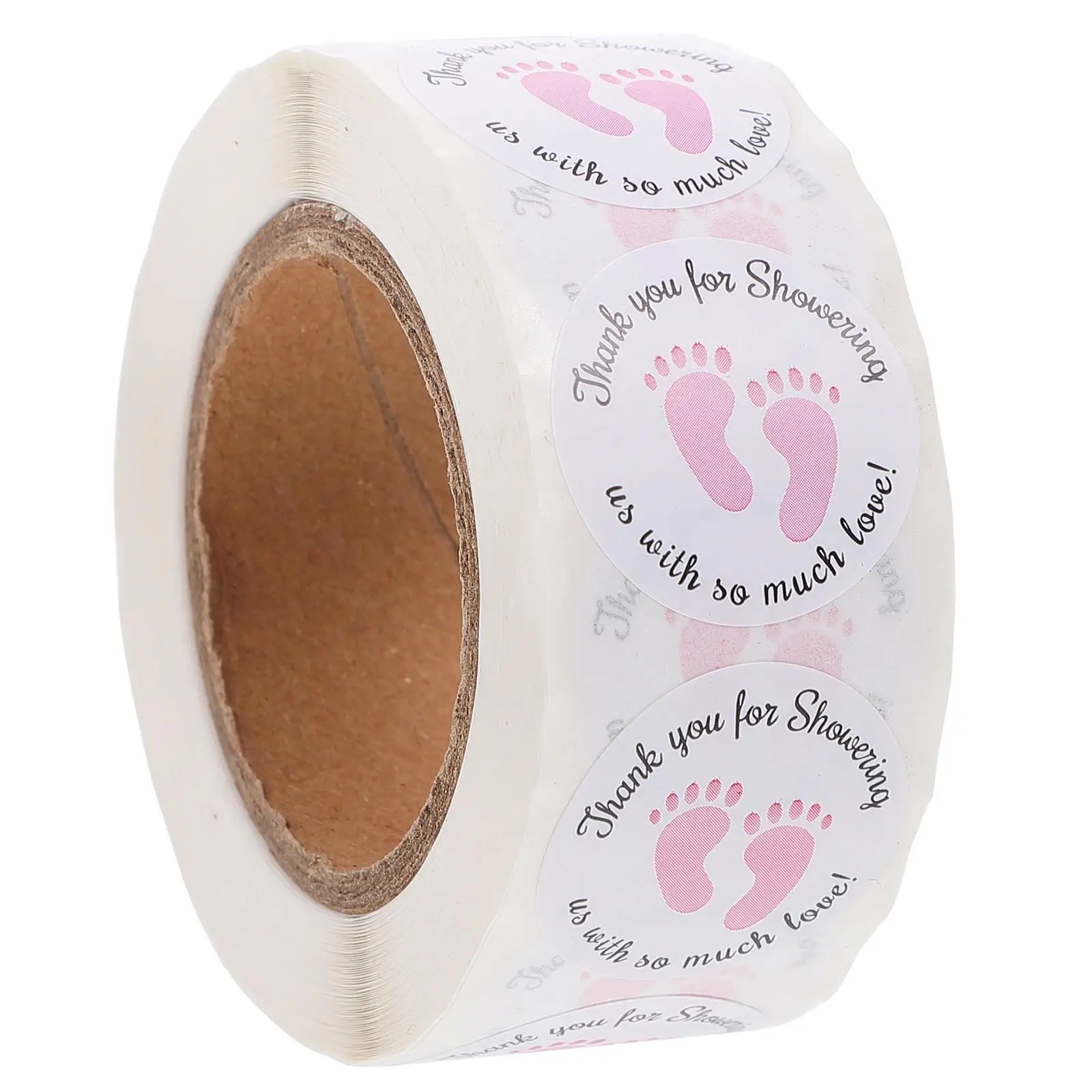 

1000 Pcs Little Foot Stickers Gift Labels Decals Adhesive Safe Waterproof Baby Shower Party Folder Tags