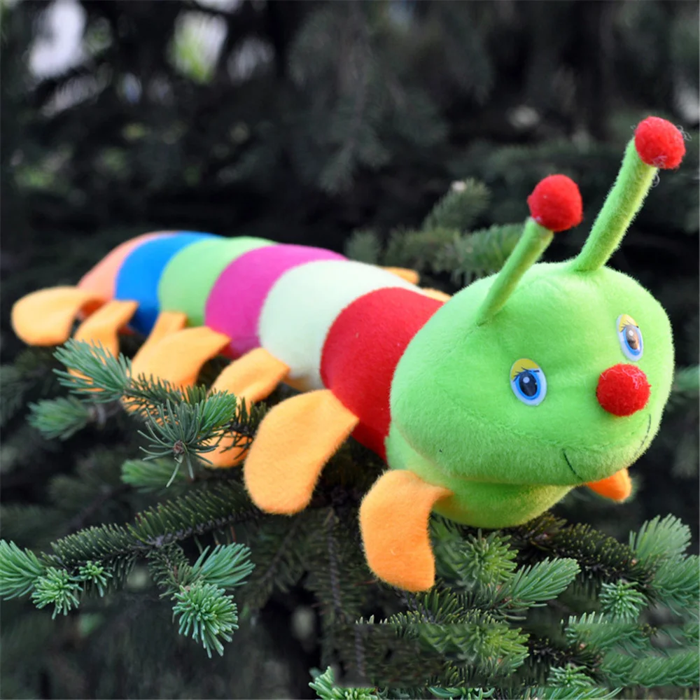 Multicolor Kids Children Cotton Inchworm Stuffed Plush Birthday Gift Caterpillar Toy Stuffed Toys Stuffed Insects Children Doll