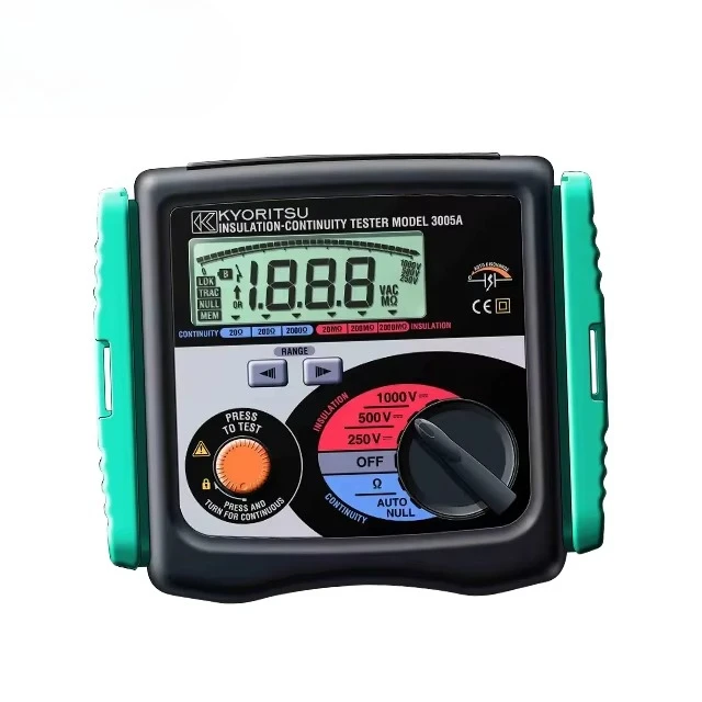 

Original Kyoritsu 3005A Digital Insulation Tester Continuity Test Resistance Meters
