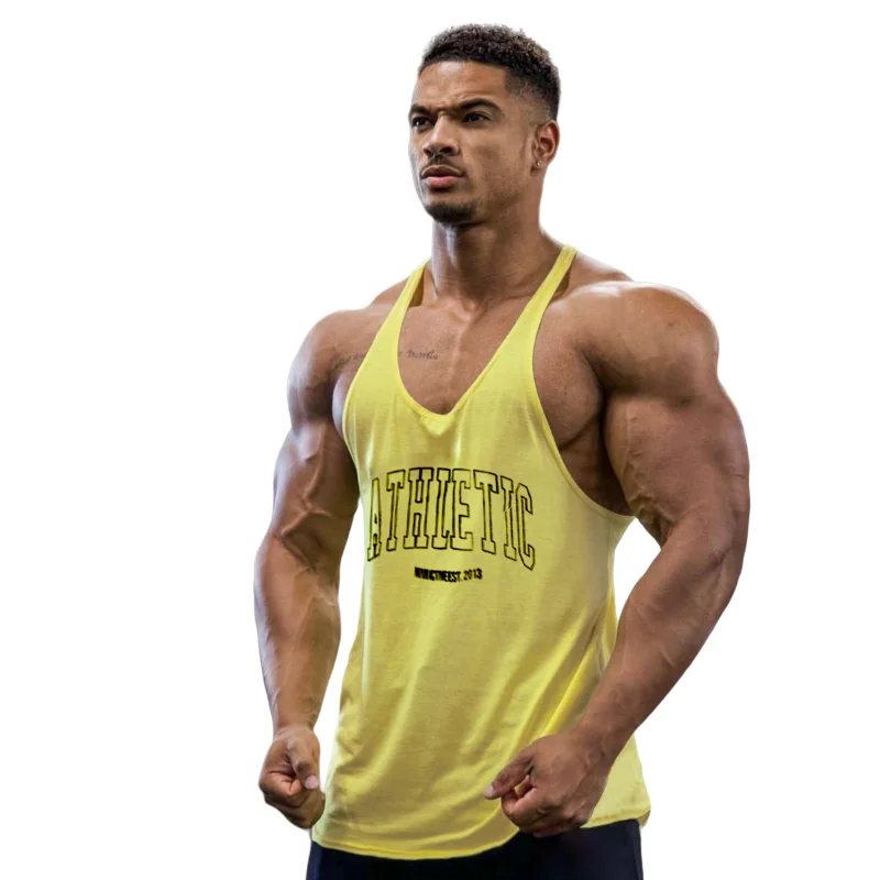 2024 New Summer Men Bodybuilding Tank Tops Gym Workout Fitness Cotton Sports Sleeveless Running Fashion Casual Reflective Vests