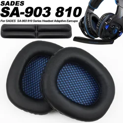 Replacement for Sades SA-903 SA-810 Ear Cushion Repair Parts Accessories Earmuffs Ear pads Headphones Mesh Foam Protein Leather