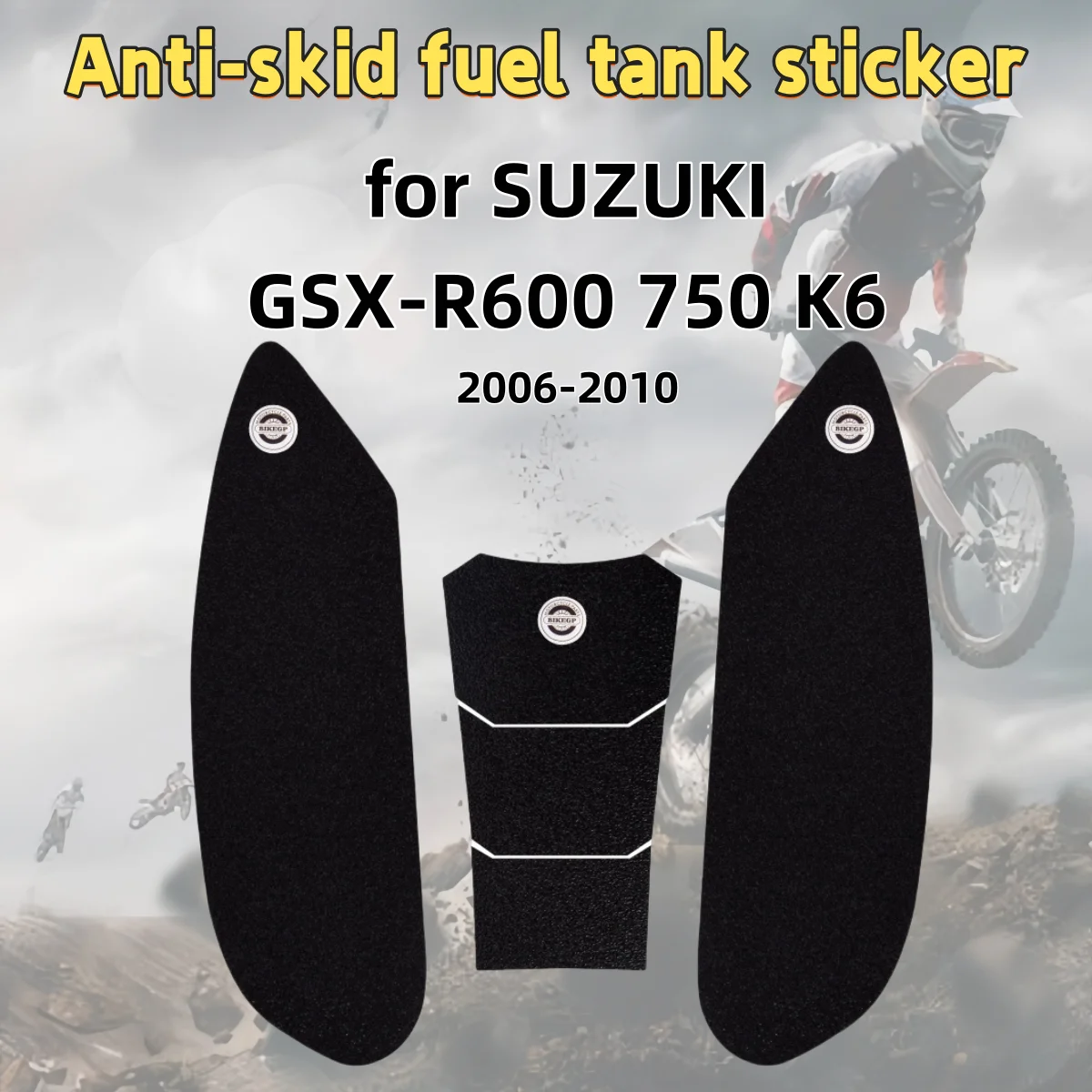 2006-2010 adesivo do tanque de combustível da motocicleta adesivo espinha de peixe adesivo lateral antiderrapante adequado para suzuki GSX-R600 750 k6