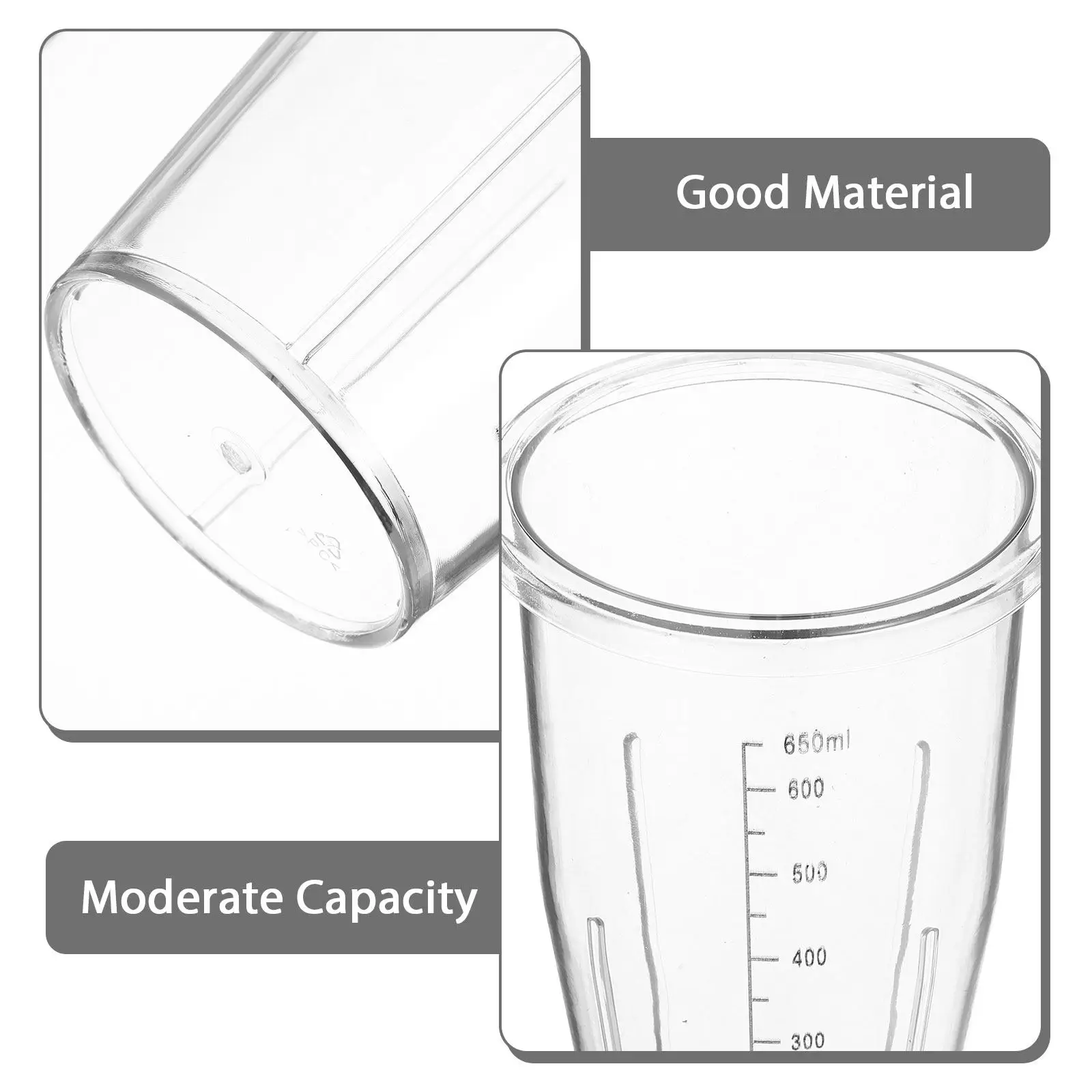Precision Marked Replaceable Blender Cup for Smoothies Shakes Mixing Portable Measured Mixing Cup Replacement Parts Accessories