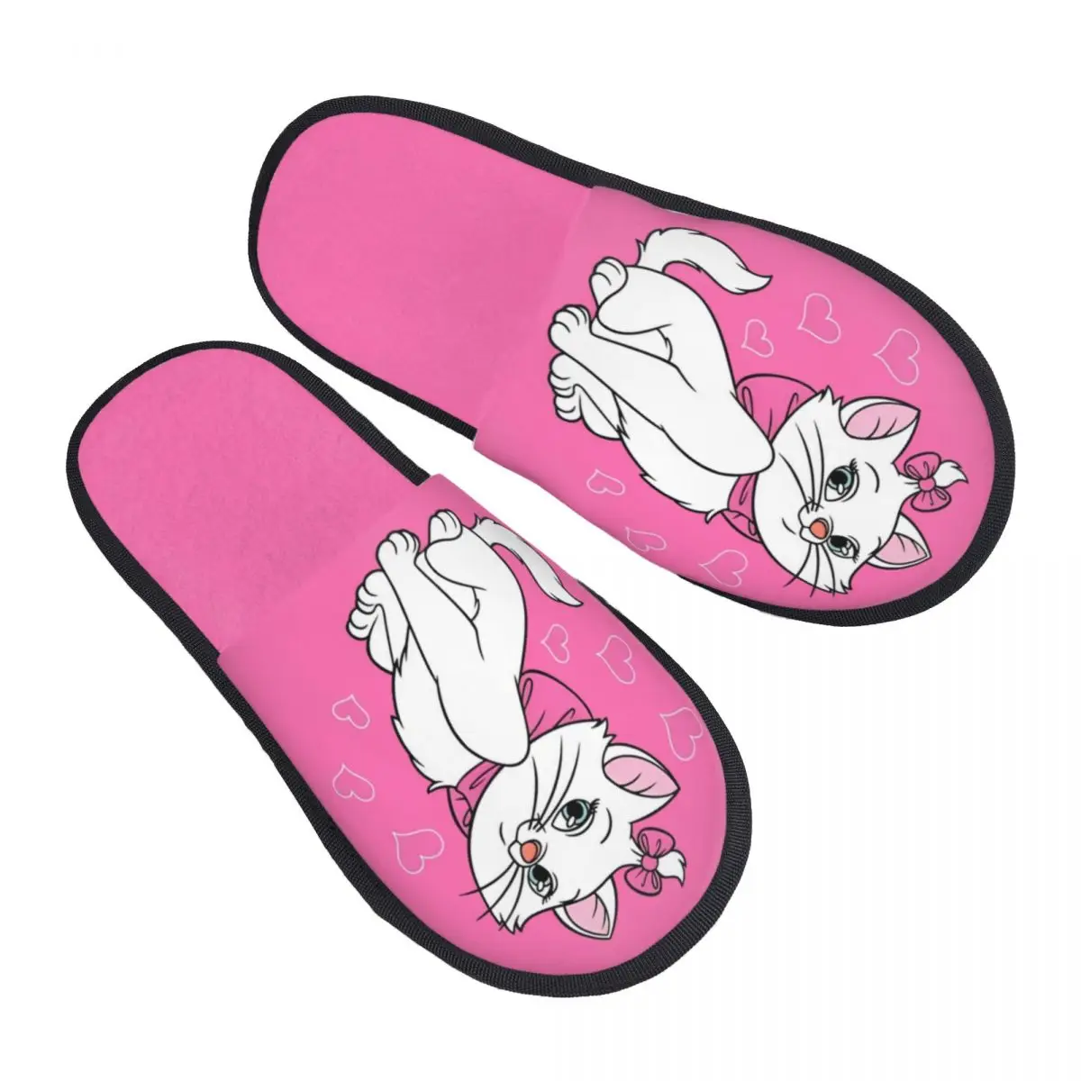 

Custom Marie Cat Cozy Scuff With Memory Foam Slippers Women Animation Hotel House Shoes