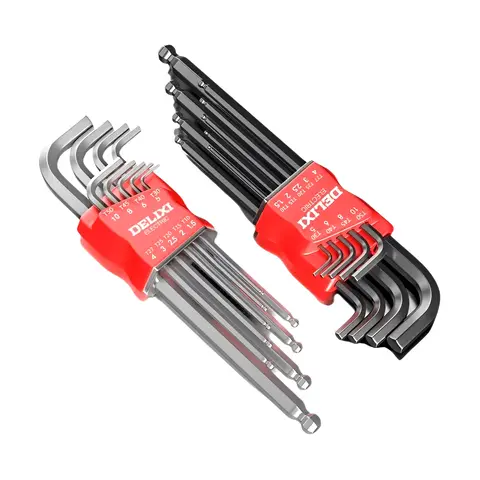 DELIXI ELECTRIC Allen Key Set，Allen Hex Wrench Screwdriver Set With Sleev Universal Torque Long Metric,for Motorcycles, Bicycles