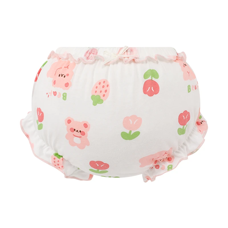 2pieces Kids Cotton Underwear Panties Girl Baby Infant Cute Big Bow Dots Shorts For Children Fashion Can Wear Outside Underpants