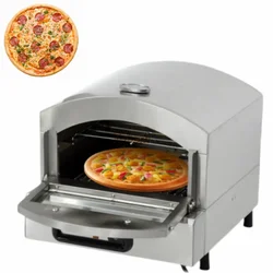 Portable Gas Pizza Cooker Oven Bakery Machines Stainless Steel Counter Top Electric Bread Baguette Baking Griddle Grill Stone