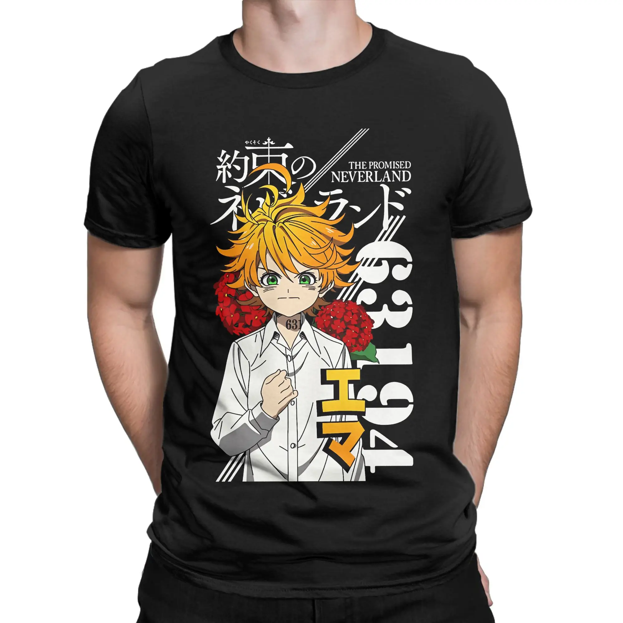 وعد نيفرلاند تي شيرت الصيف إيما الترفيه تي شيرت رجل القطن الجولة الرقبة حجم كبير الملابس قصيرة الأكمام التي شيرت