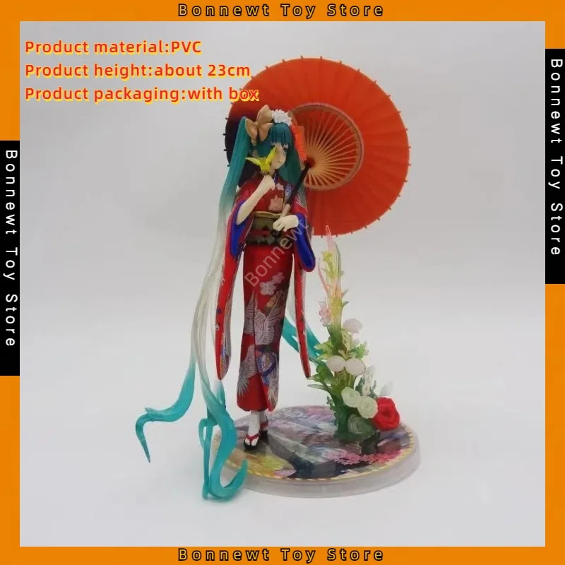 

Hatsune Miku Umbrella Yukata Kimono Hatsune Two-dimensional Beautiful Girl Figure Model Boxed Ornament Wholesale Gift for Friend