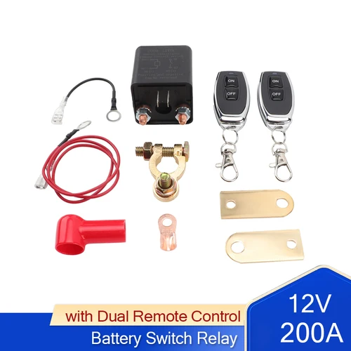 12V 200A Control remoto de coche interruptor de desconexión de batería relé de interruptor de batería actualización antirrobo previene el drenaje de energía