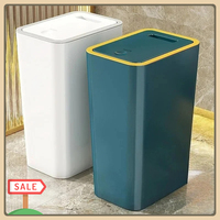 10L Space-Saving Pet-Resistant Trash Can Odor-Proof Leak-Proof Durable Plastic Bin for Bathroom Kitchen Use