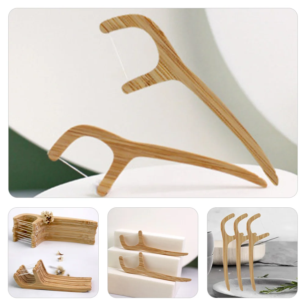 20 قطعة الخيزران الخيط يختار رقيقة حريري قطن الأسنان لتنظيف الأسنان العميقة إزالة الطعام الفعال واللثة صحية خيط تنظيف الأسنان #3