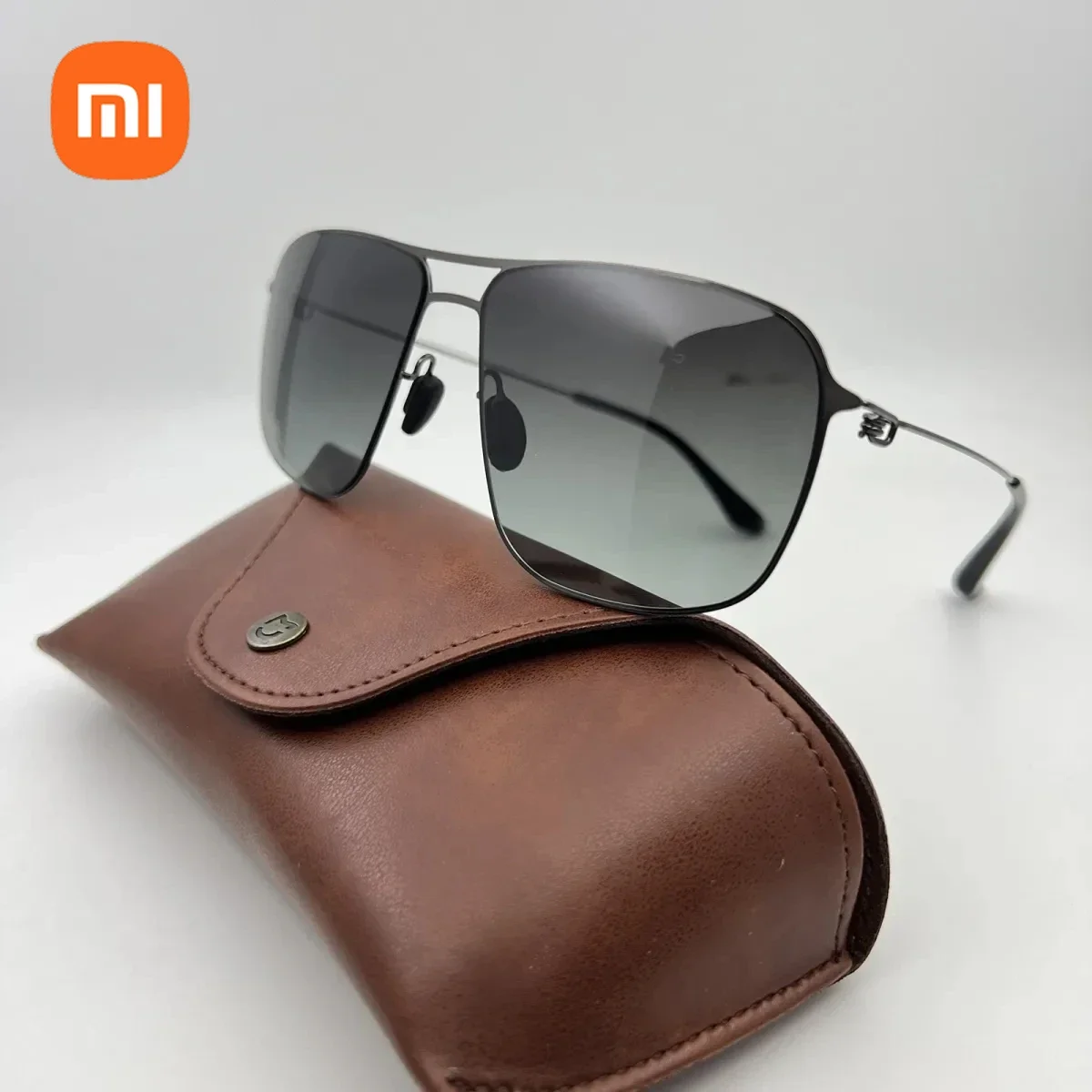 Original xiaomi mijia Gradient grey Authentic sunglasses Fishing Driving Pilot Driving sunglasses /Classic square frame mirror