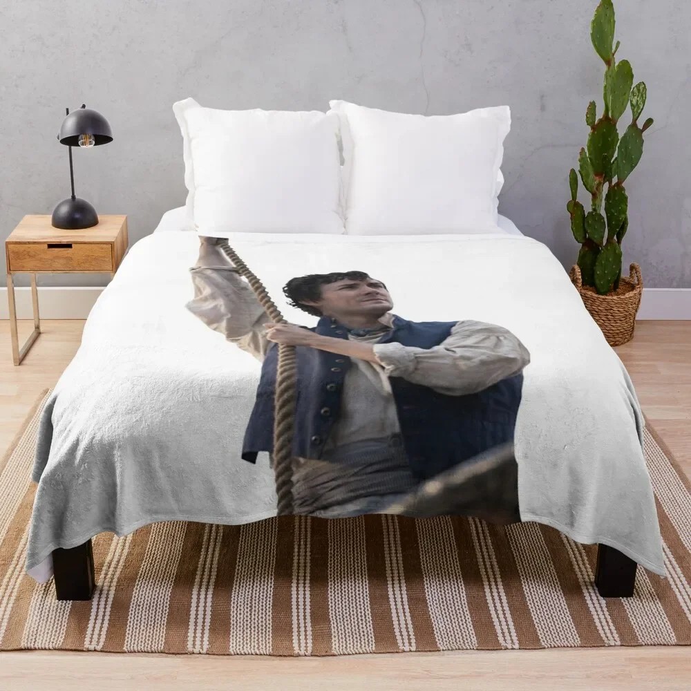 

Jonah Hauer-King as Prince Eric Throw Blanket Cute Bed covers Blankets