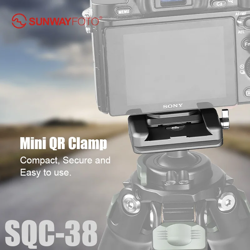 

SUNWAYFOTO SQC-38 38mm SQC-38 Quick Release Arca Swiss Clamp and QR Plate Kit Provides Easier Mounting