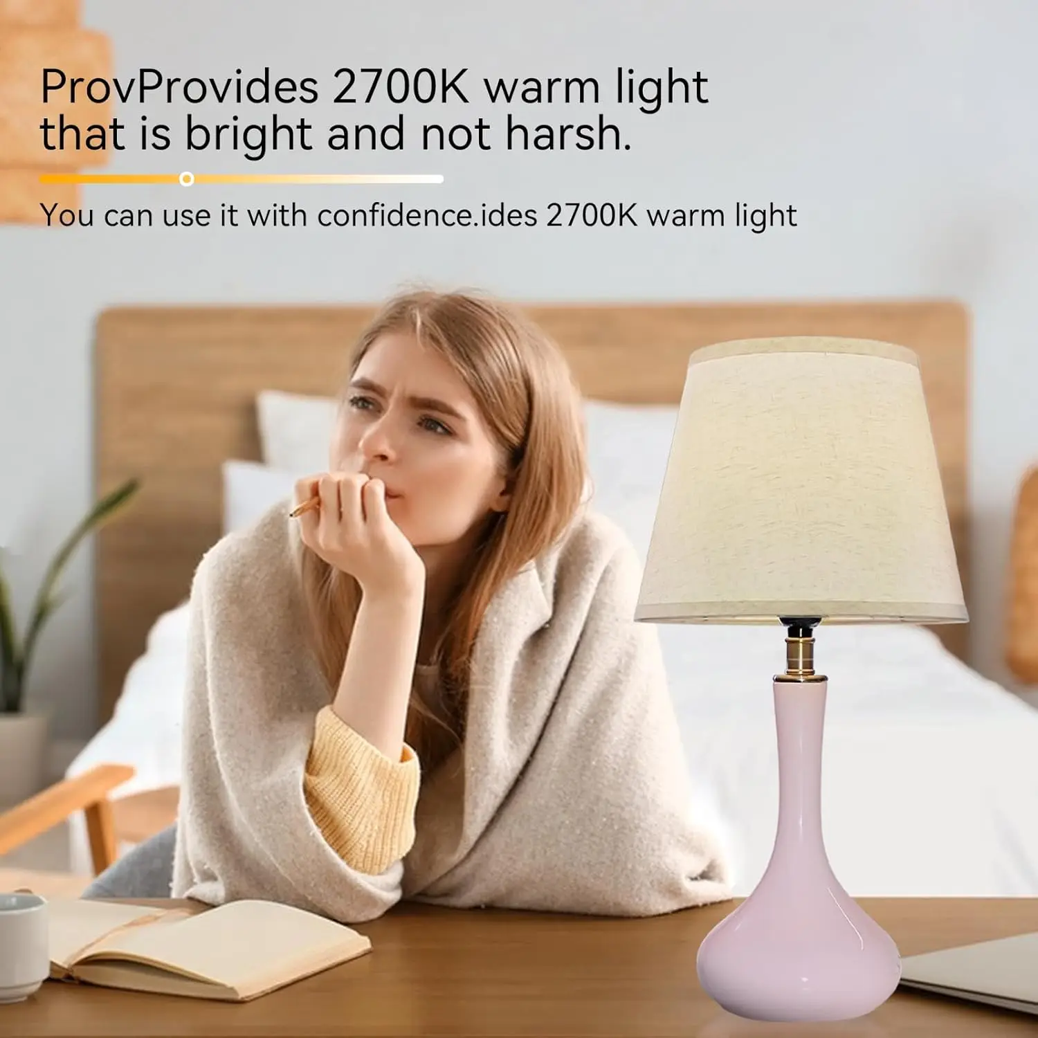 

Modern Ceramic Table Lamp For Bedroom Bedside Living Room, Stylish Nightstand Lamp For Office Side Table Entryway, Includes Led