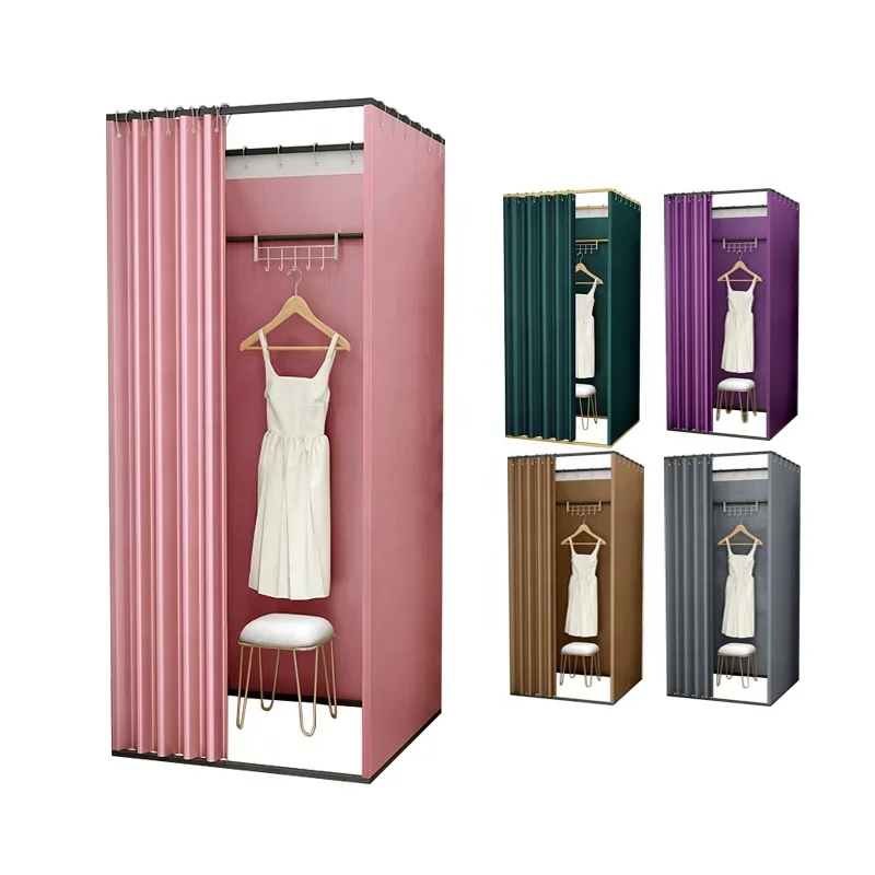 Luxury Mobile Dressing Room Portable Curtain Clothing Store Fitting Rooms Sale Fitting Room