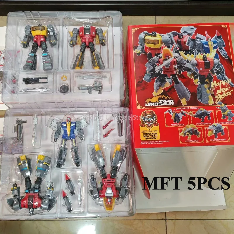 

2024 In Stock MFTNew Year 5PCS MF21 Swoop MF22 Slag MF23 Sludge MF24 Snarl MF25 Grimlock Animation Deformation Action Figure Toy