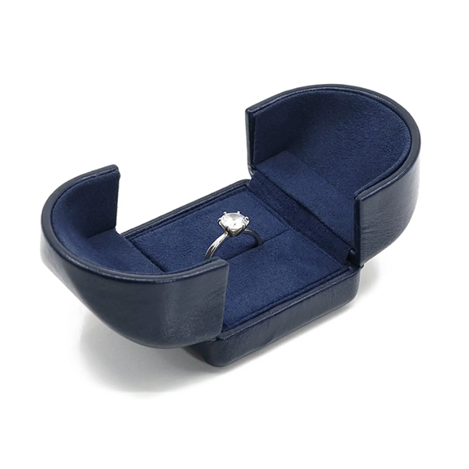 Jewelry Gift Box Compact Pair Ring Box Necklace Presentation Box Velvet-Lined For Tabletop Display Weddings Daily Jewelry