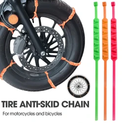 Triangle Anti-slip Tie Emergency Safety Belt with Snow Chains for Winter Tyres  and Reusable Ties for Motorcycle and Bike