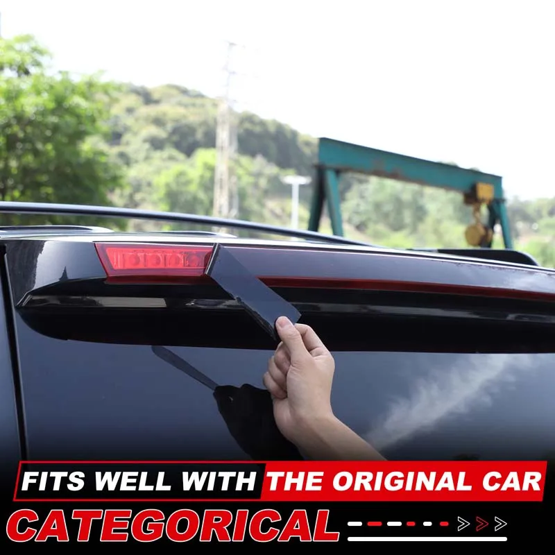 

Suetlcoity For Cadillac Escalade 2007-2014 PVC Black Car rear High-Mounted Brake Light Decorative Film Sticker Car Accessories