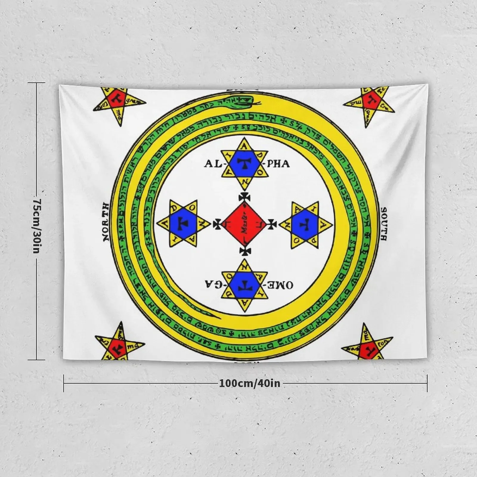 SUMMONING CIRCLE - COLOUR / WHITE Tapestry Tapete For The Wall Wall Art Aesthetic Room Decoration Room Decor Tapestry