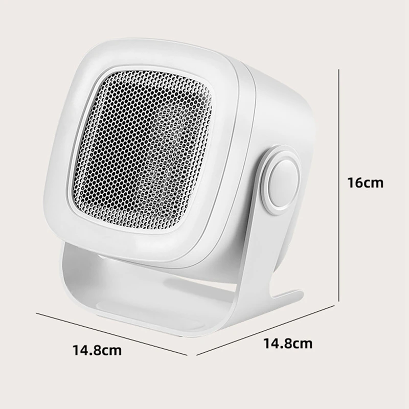 Calefator portátil pequeno do Desktop, tomada da UE para o uso home, calefator do espaço, CA 100-240V, 1 PC