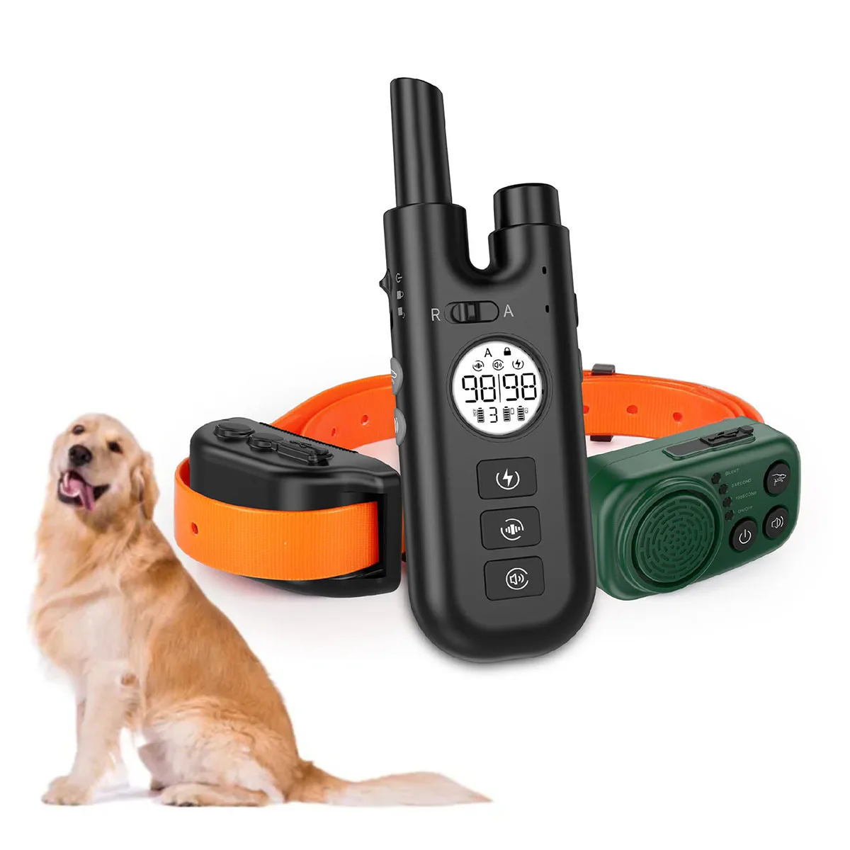 

3-in-1 Dog Training Collar and Bark Collar for Dogs, 2600ft Dog E-Collar with Remote, With Anti-Bark/Beep/Vibration/Shock Modes