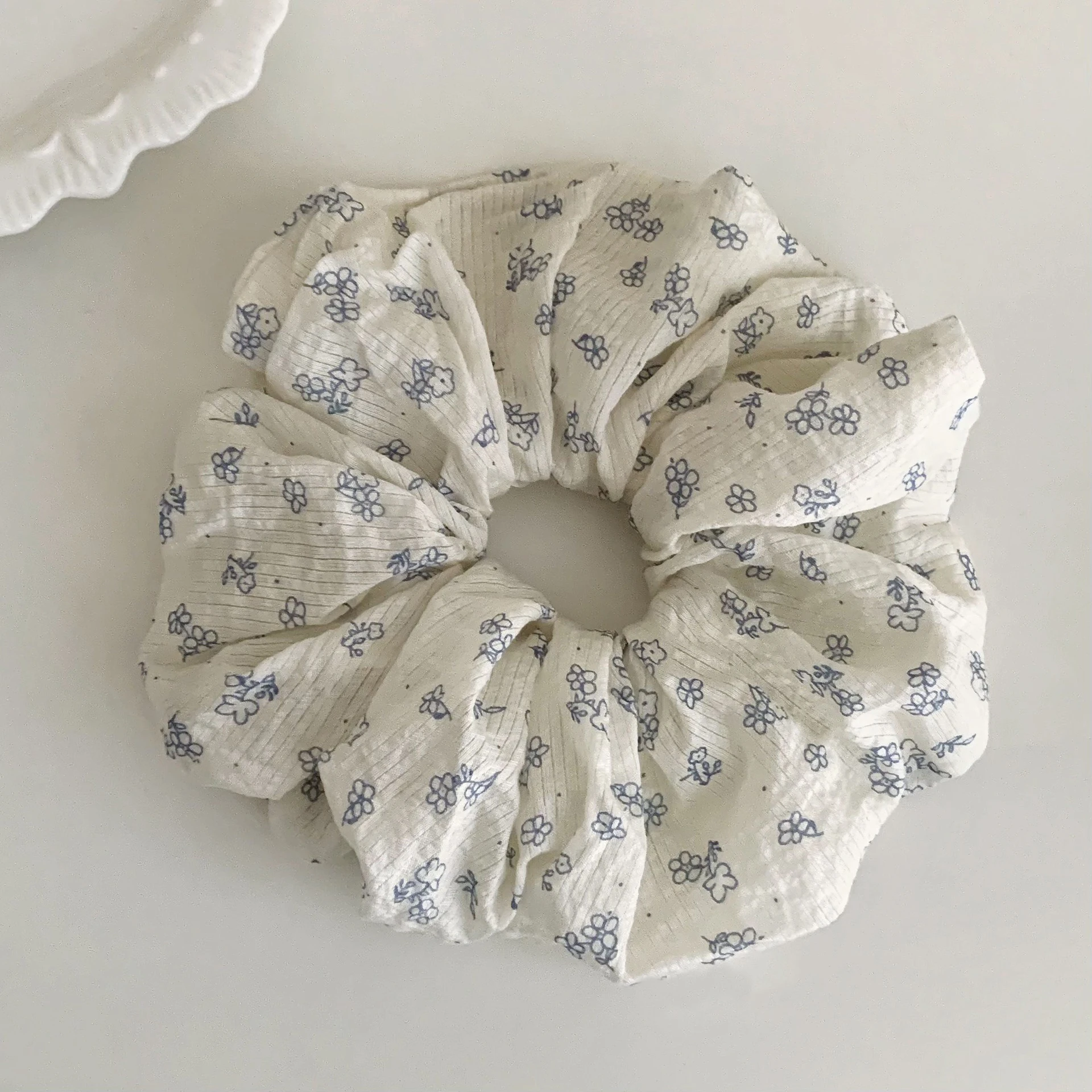 1/2 قطعة Scrunchie الأزهار نمط داينتي زهرة حساسة يطبع الكمال اليومية عادية لطيف تصفيف الشعر الساحرة إكسسوارات الشعر #5