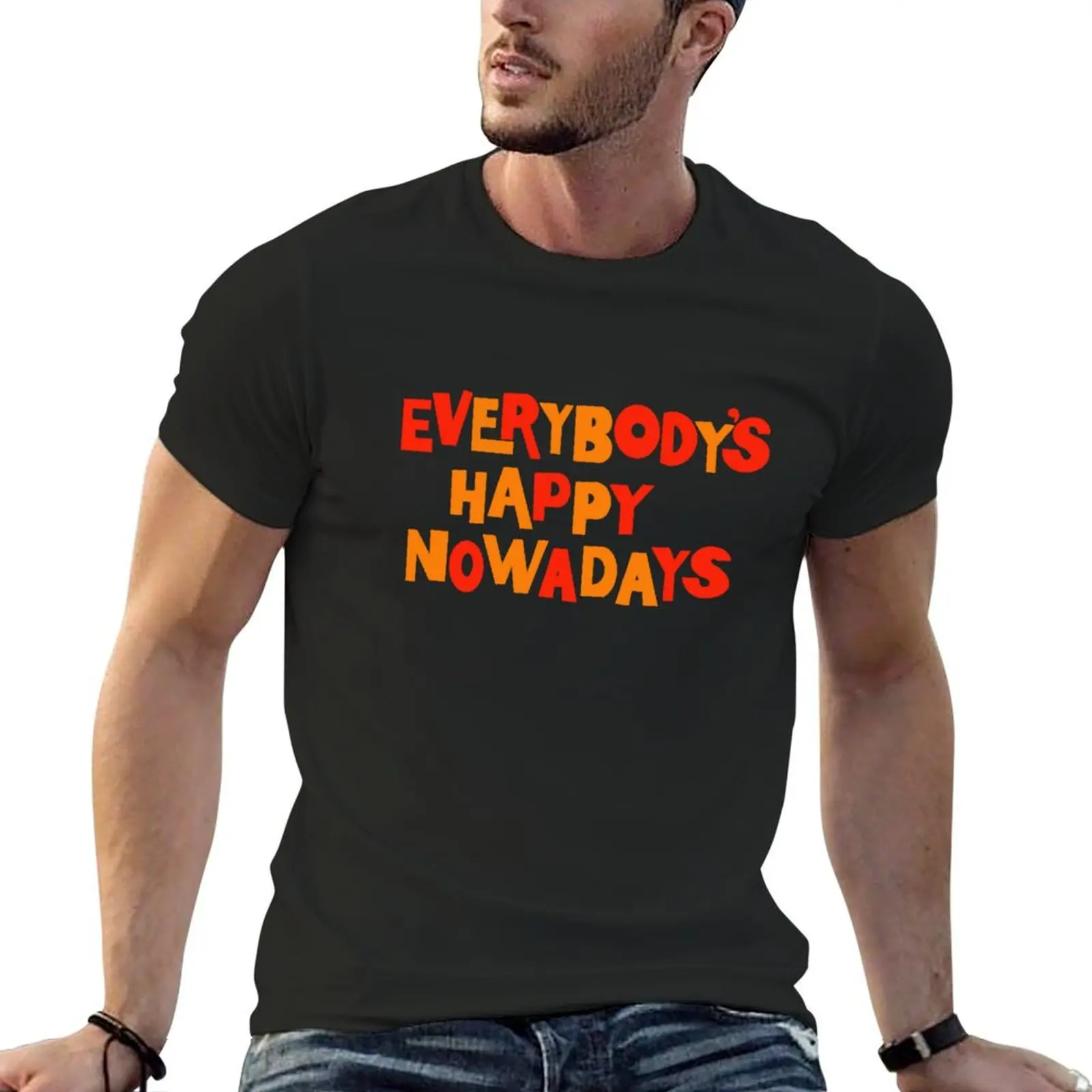 Copy of Everybody's happy nowadays T-Shirt rapper graphic tees blue archive graphics anime tshirt mens graphic t-shirts hip hop