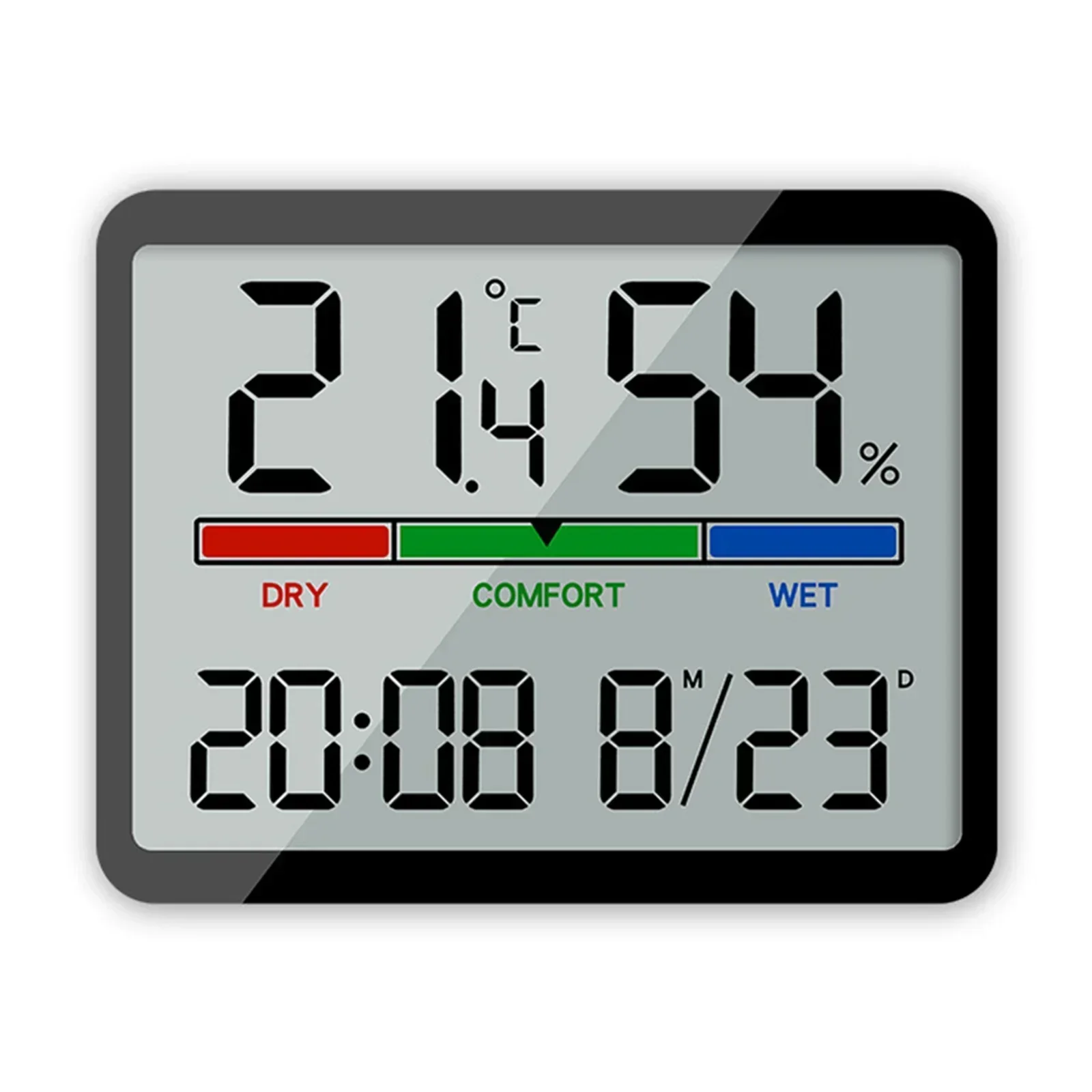 

Multi-function Temperature Electronic Clock With CR2030 Battery Powered 3.5x2.7x0.6 Inches Magnetic Hung Wall LCD Accessories