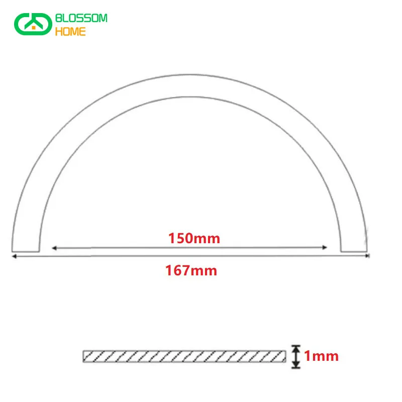 High Quality Stainless steel decorative plate Diameter:167mm thickness:1mm 180 degree middle half circle dial disc