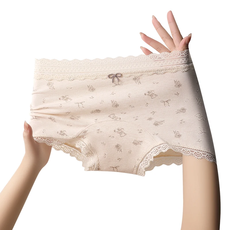3Pcs Women's Lingerie Sexy Briefs Lady Lace Plus Size Panties Set Fashion Underwear for Women Belly Reducing Panties Boxer Woman