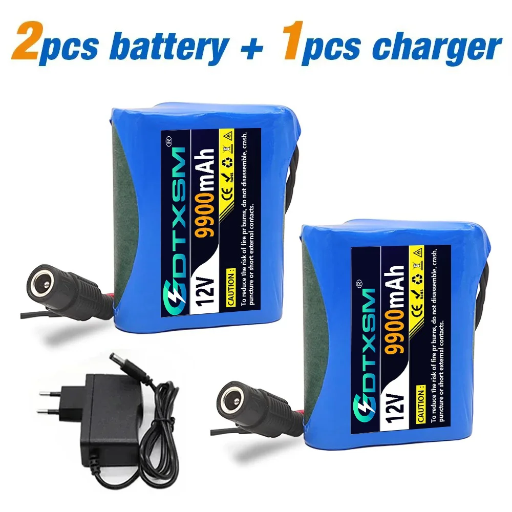 

12V 3S1P protection board 18650 lithium ion DC 9900mAh battery pack 12V 9900mAh 12.6V super rechargeable battery.