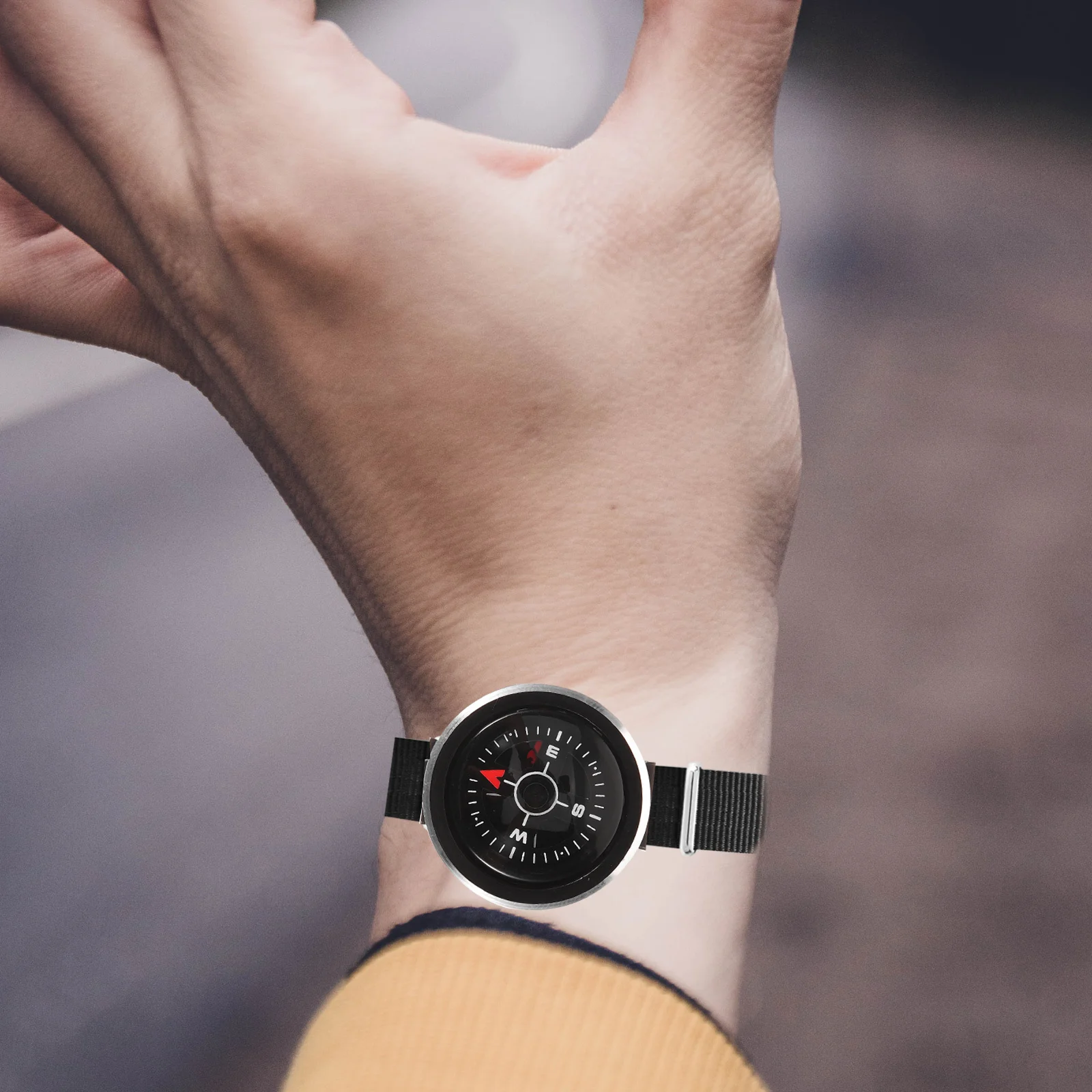 بوصلة جيب محمولة للتخييم في الهواء الطلق والمشي لمسافات طويلة والبقاء على قيد الحياة، تصميم معدني خفيف الوزن، سهل الحمل، ملاحة في حالات الطوارئ #4