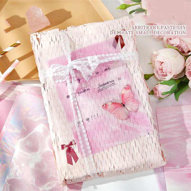 แสงแดดฤดูใบไม้ร่วง Series Vintage รังสีน้ําภูมิทัศน์วัสดุกระดาษสร้างสรรค์ DIY Journal วัสดุ Collage สมุดภาพเครื่องเขียน