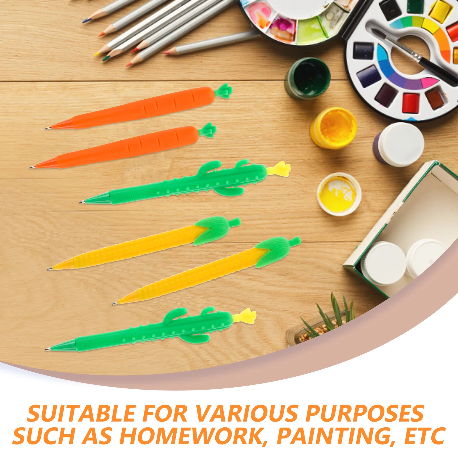 Mechanical Pencil Student Pencils Press-type Design Carrot Household Lead Multi-function School