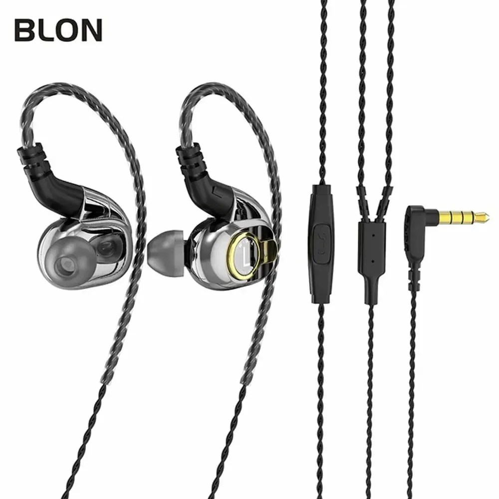 BLON BL05 In-Ear HIFI Earphone IEMs Monitor 10mm Dynamic Driver Carbon Nanotube Diaphragm Headphone Detachable 0.78mm 2Pin Cable