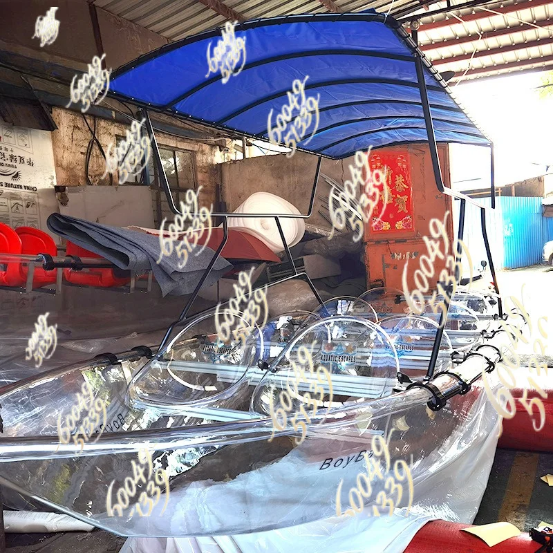 8 Seater Transparent Sightseeing Boat with Sun Canopy, Famous Internet Boat for Sea Tourism