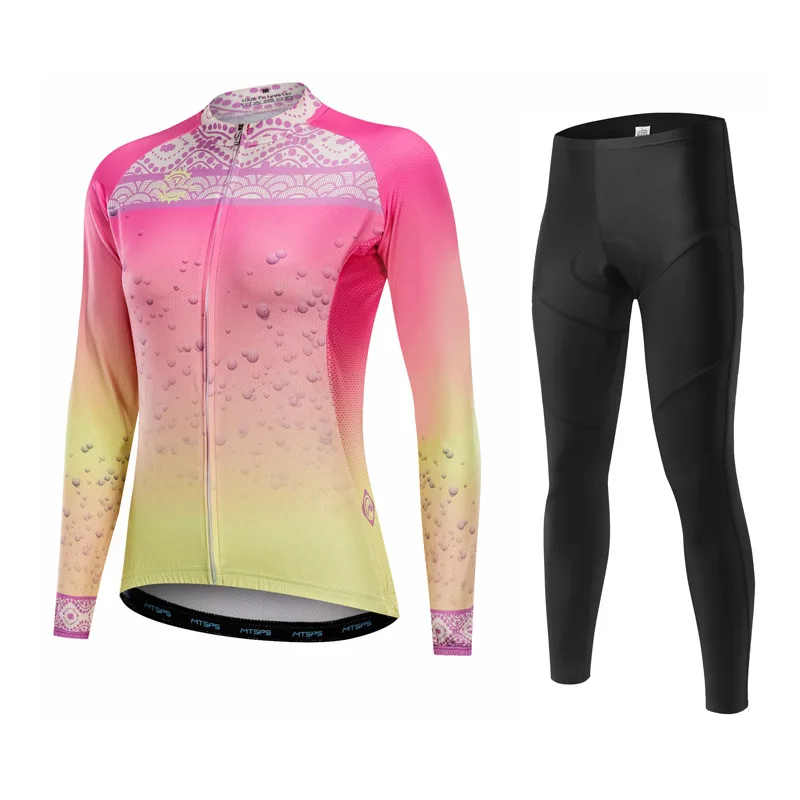 

Motorcycle Riding Clothing Long Sleeve Tops Women's Mountain Road Bike Bicycle Clothing Moisture Wicking and Breathable