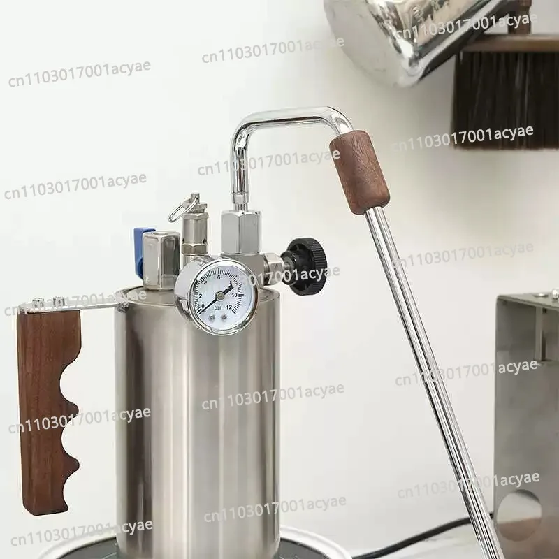 Outdoor camping steam milk frother, coffee latte art frother, stainless steel direct fire milk frother, household use