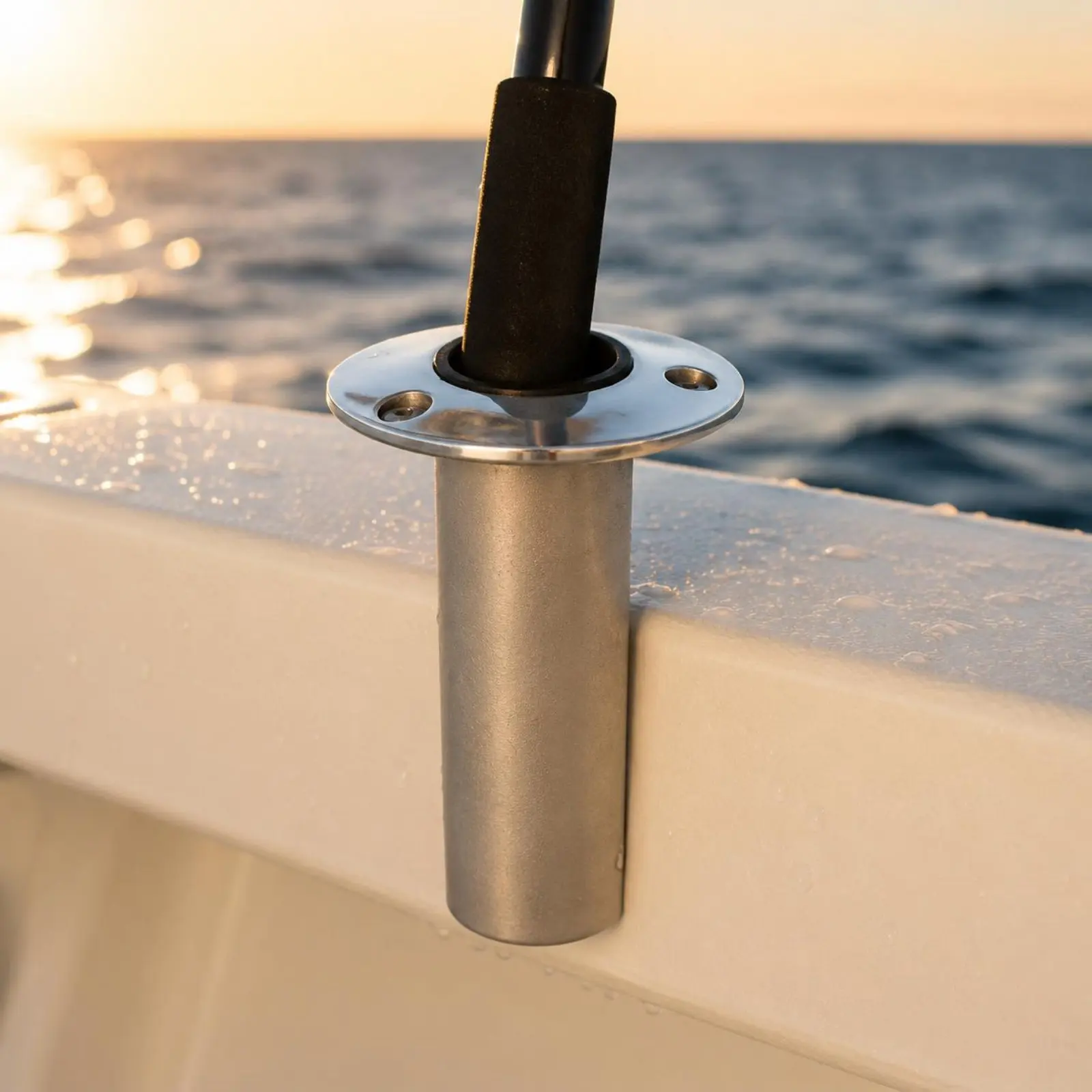 

Marine Rod Socket Corrosion Resistant Boat Fishing Rod Mount Long-Lasting Polished Finish for Yacht